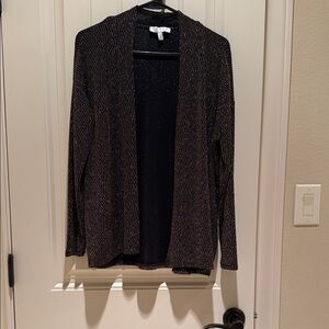 Chaus Black and Gold Shimmer Cardigan